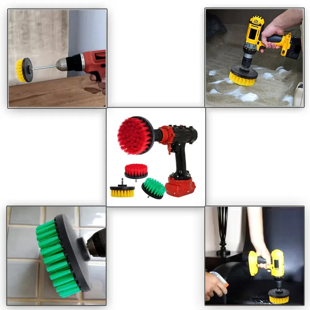 HIFROM 4-Inch Medium Duty Drill Brush Attachment | Cleans Tile, Grout, Showers, and More - view 8