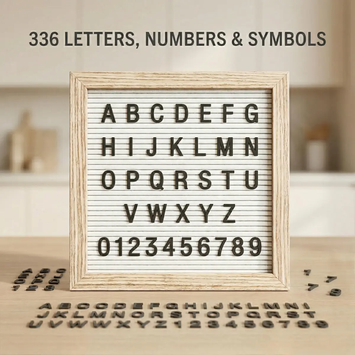 C CRYSTAL LEMON White Felt Letter Board 10x10in (25.4cm) with 336 Letters | Versatile Signage for Home, Office, Classroom - view 5