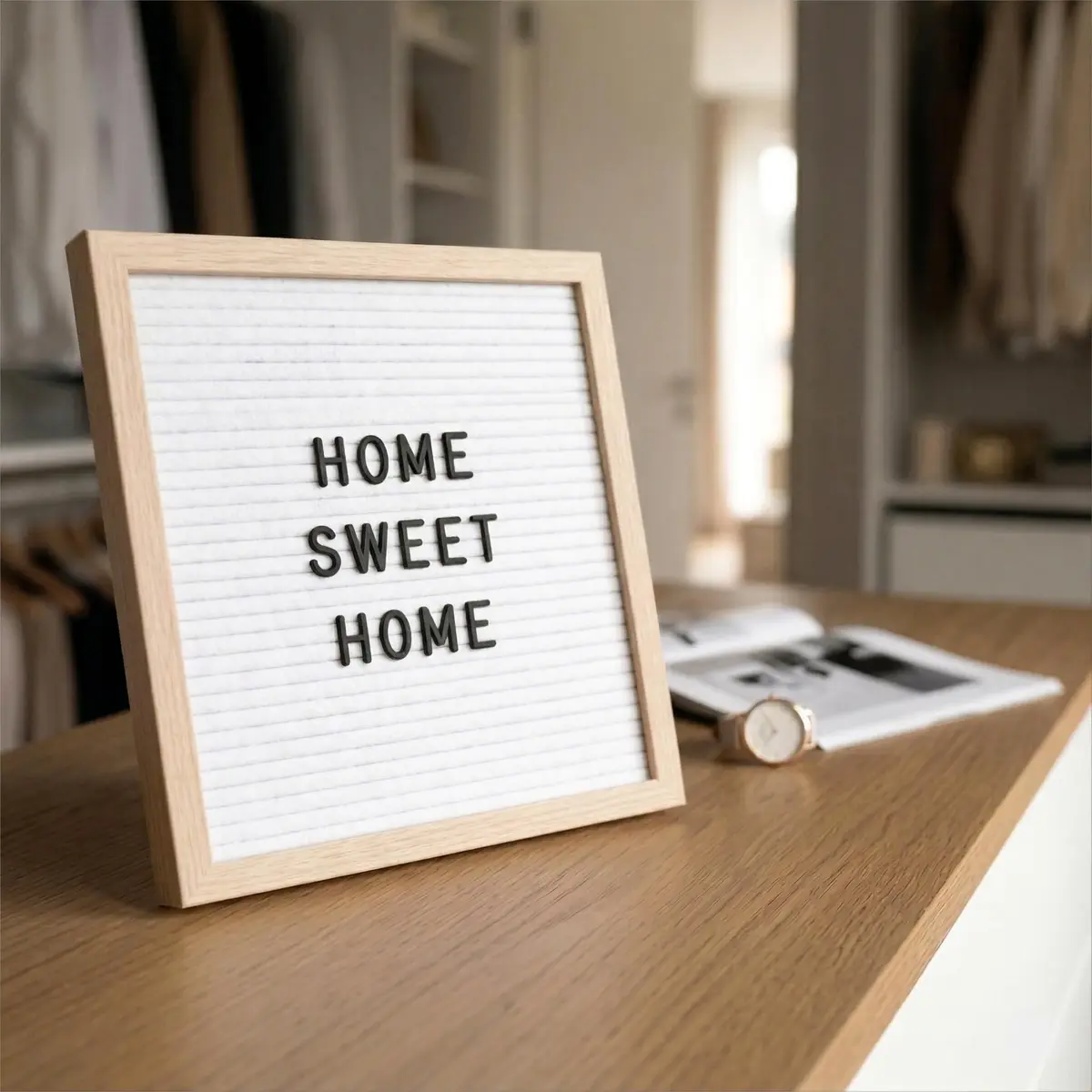 C CRYSTAL LEMON White Felt Letter Board 10x10in (25.4cm) with 336 Letters | Versatile Signage for Home, Office, Classroom - view 7