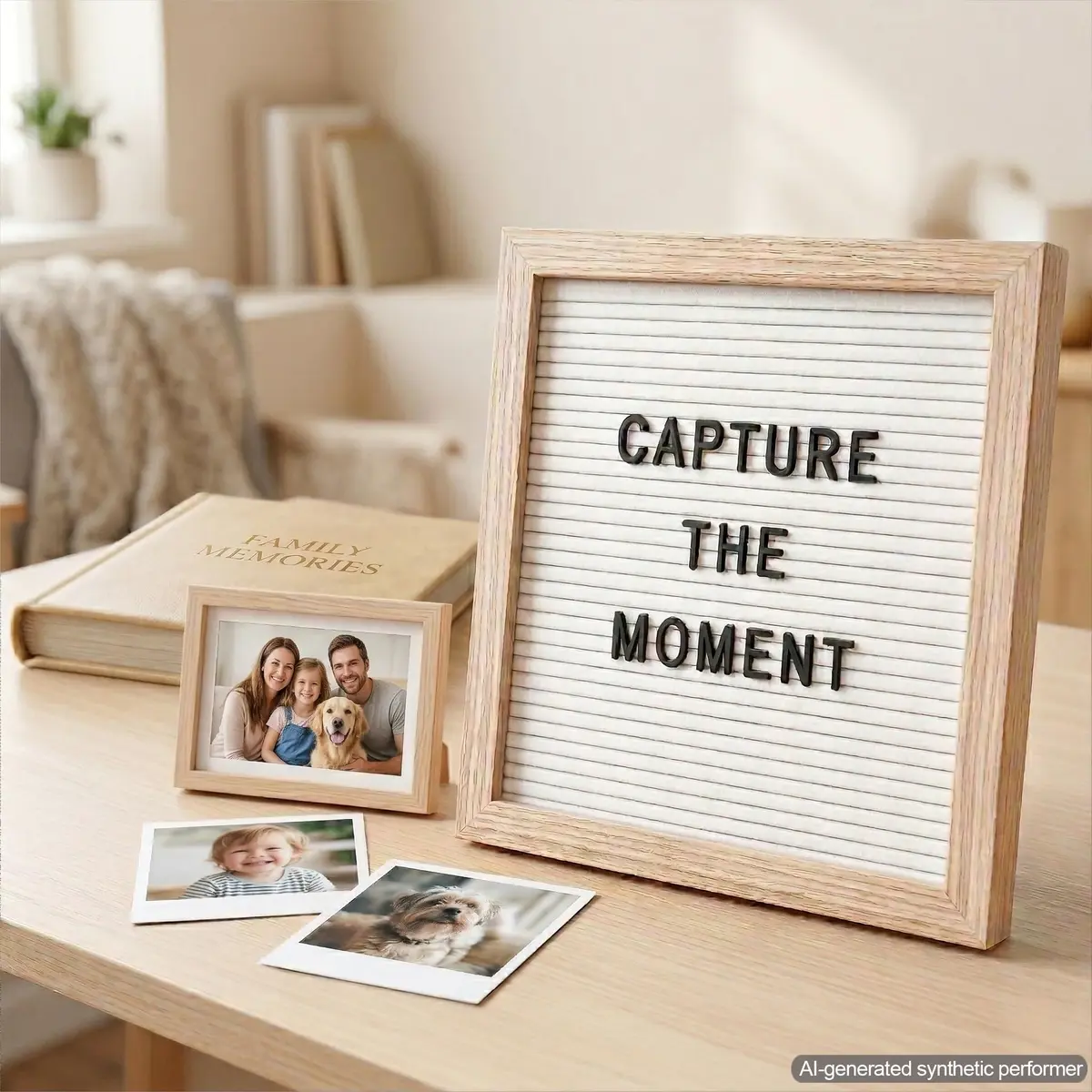 C CRYSTAL LEMON White Felt Letter Board 10x10in (25.4cm) with 336 Letters | Versatile Signage for Home, Office, Classroom - view 8