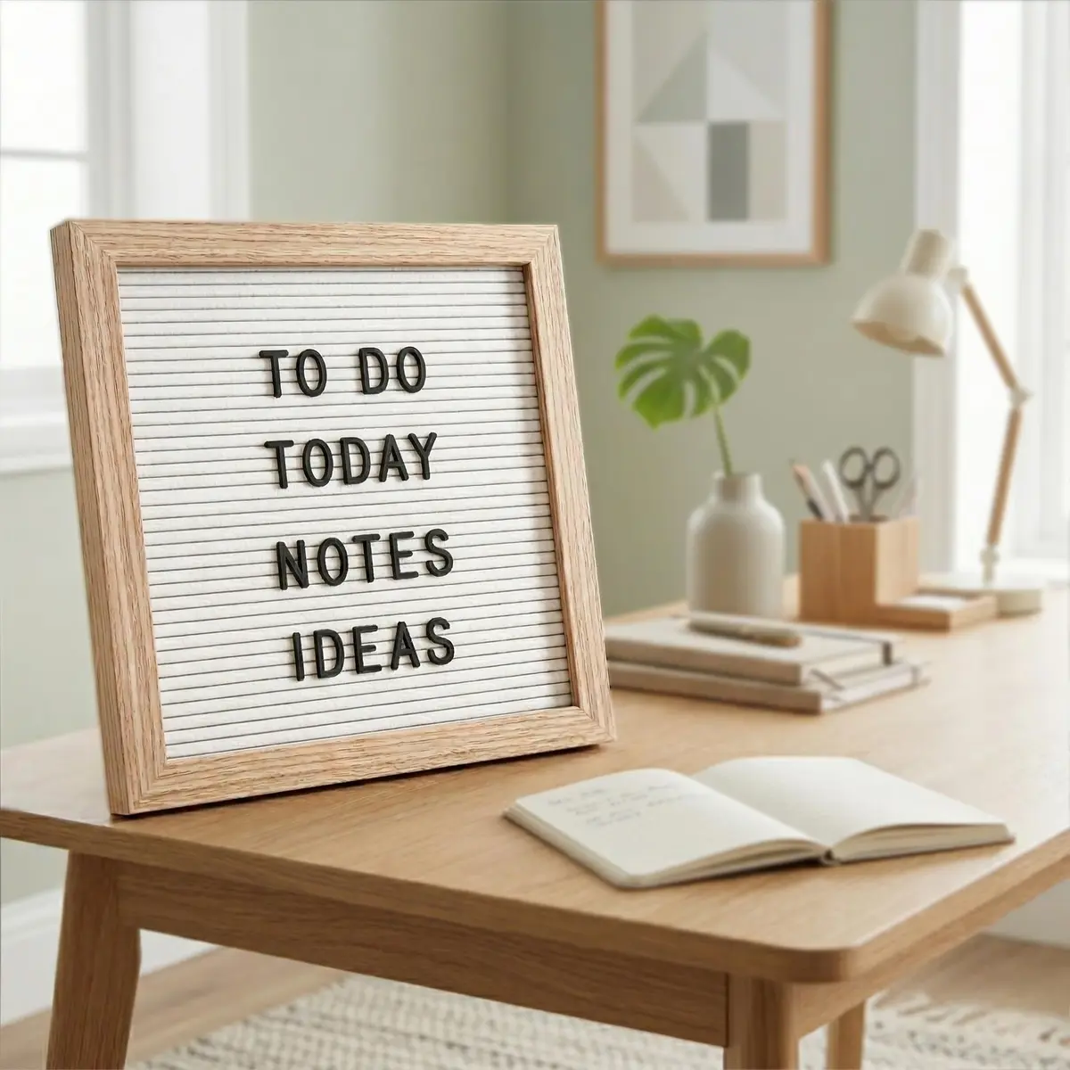 C CRYSTAL LEMON White Felt Letter Board 10x10in (25.4cm) with 336 Letters | Versatile Signage for Home, Office, Classroom - view 2