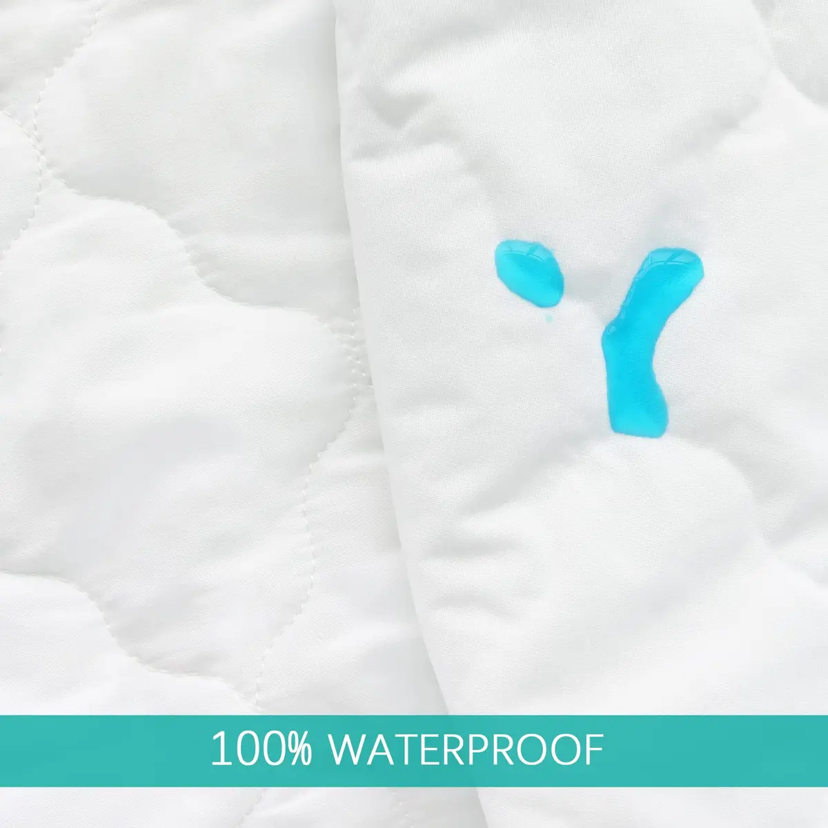 Biloban Pack and Play Mattress Protector Pad 38 x 26 Inch (96.5 x 66 cm) | Waterproof Fitted Sheet for Graco Playards - view 6