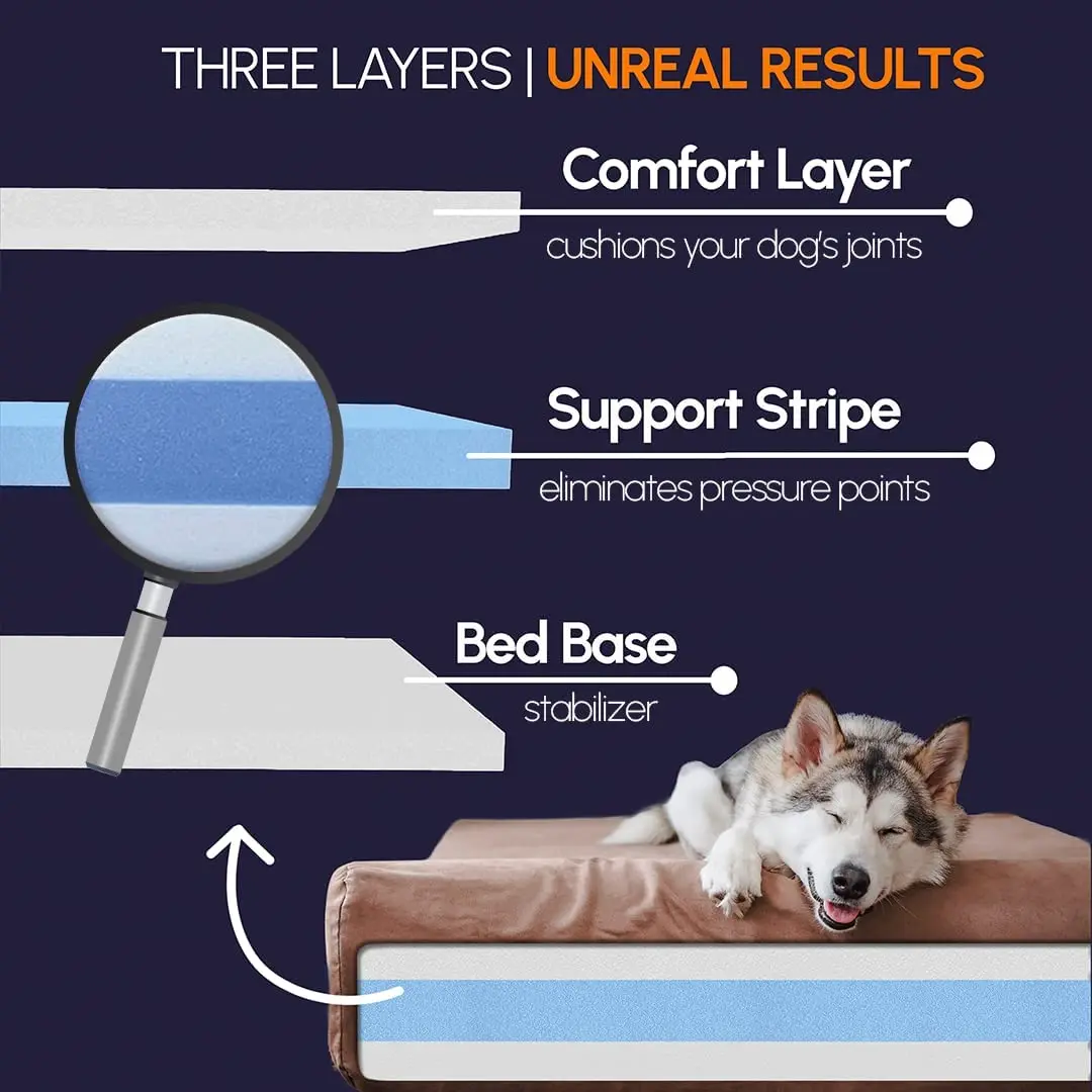 Big Barker Large Orthopedic Dog Bed 48x30x7 in Charcoal | 10-Year Shape Guarantee for Large Dogs - view 4