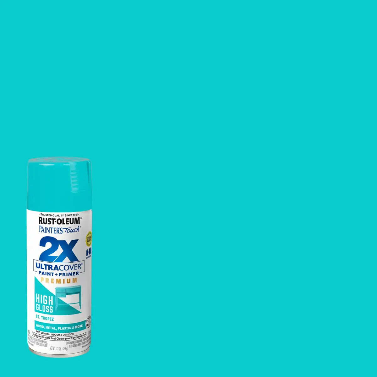 Rust-Oleum Painter's Touch 2X Ultra Cover High Gloss St. Tropez Spray Paint, 12 Oz - view 2