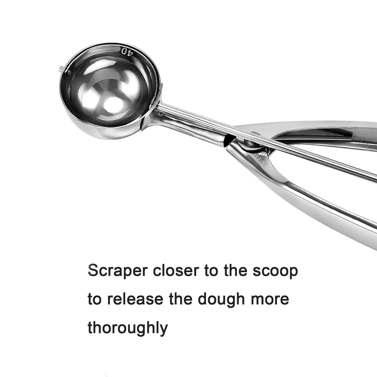 Saebye Small Cookie Scoop 1.5 Tbsp / 0.8 OZ | Food Grade Stainless Steel Kitchen Tool - view 6