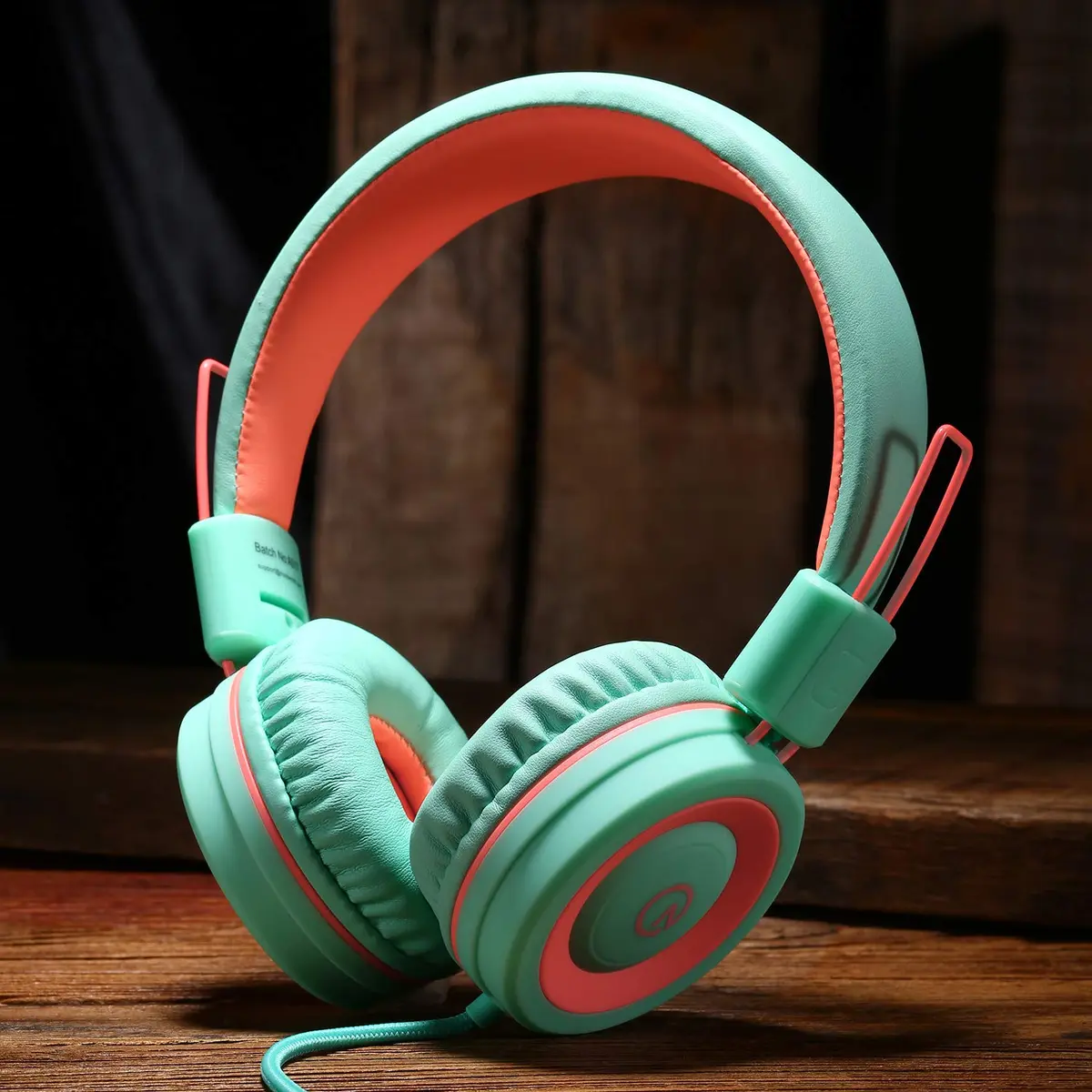 noot products K11 Kids Wired On-Ear Headphones Mint | 5ft Tangle-Free Cord - view 6