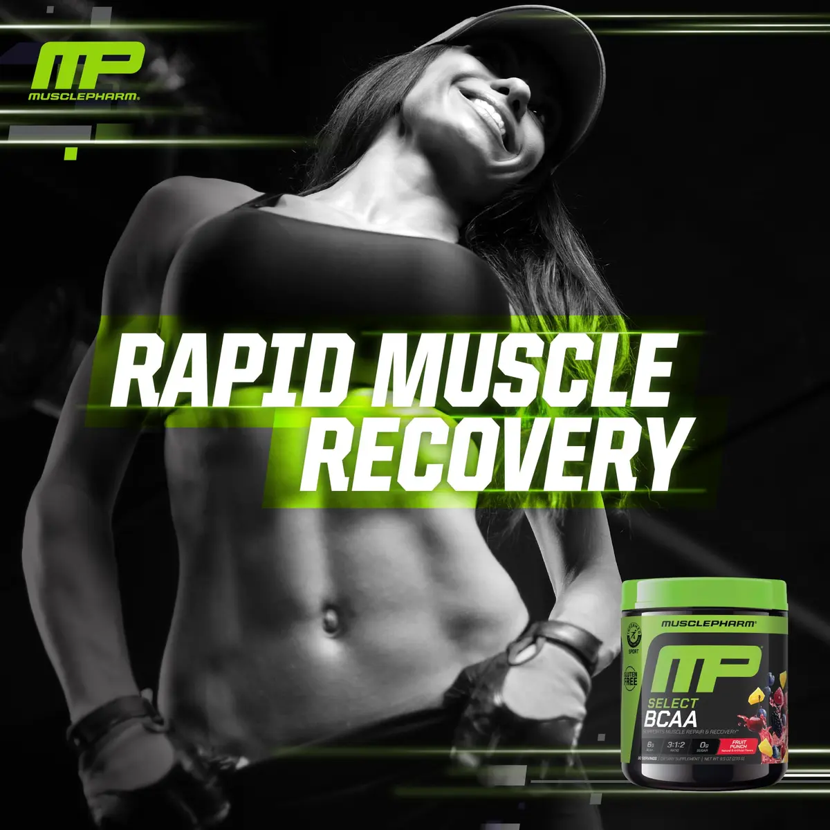 Muscle Pharm Select BCAA Powder | Fruit Punch | 9.5 Ounce (Pack of 1) | Supports Lean Muscle & Recovery - view 6