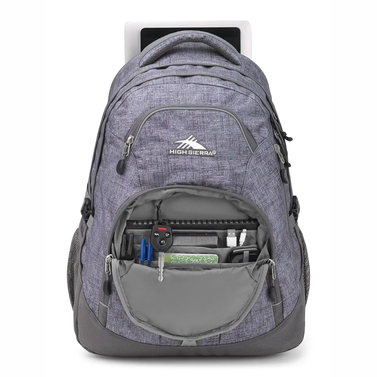 High Sierra Access 2.0 Laptop Backpack, Woolly Weave/Slate, 34L (20.2"x15"x7.6") | Padded Laptop Sleeve & Tablet Sleeve - view 4