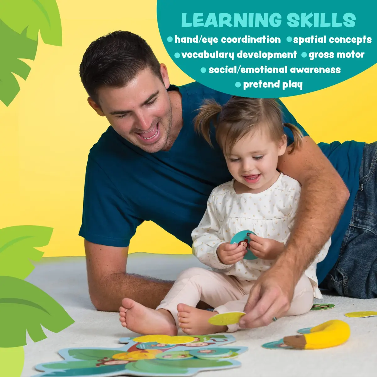 Peaceable Kingdom Monkey Around First Game for Toddlers Interactive Play with Parent Ages 2+ | Gross Motor Skill Development - view 5