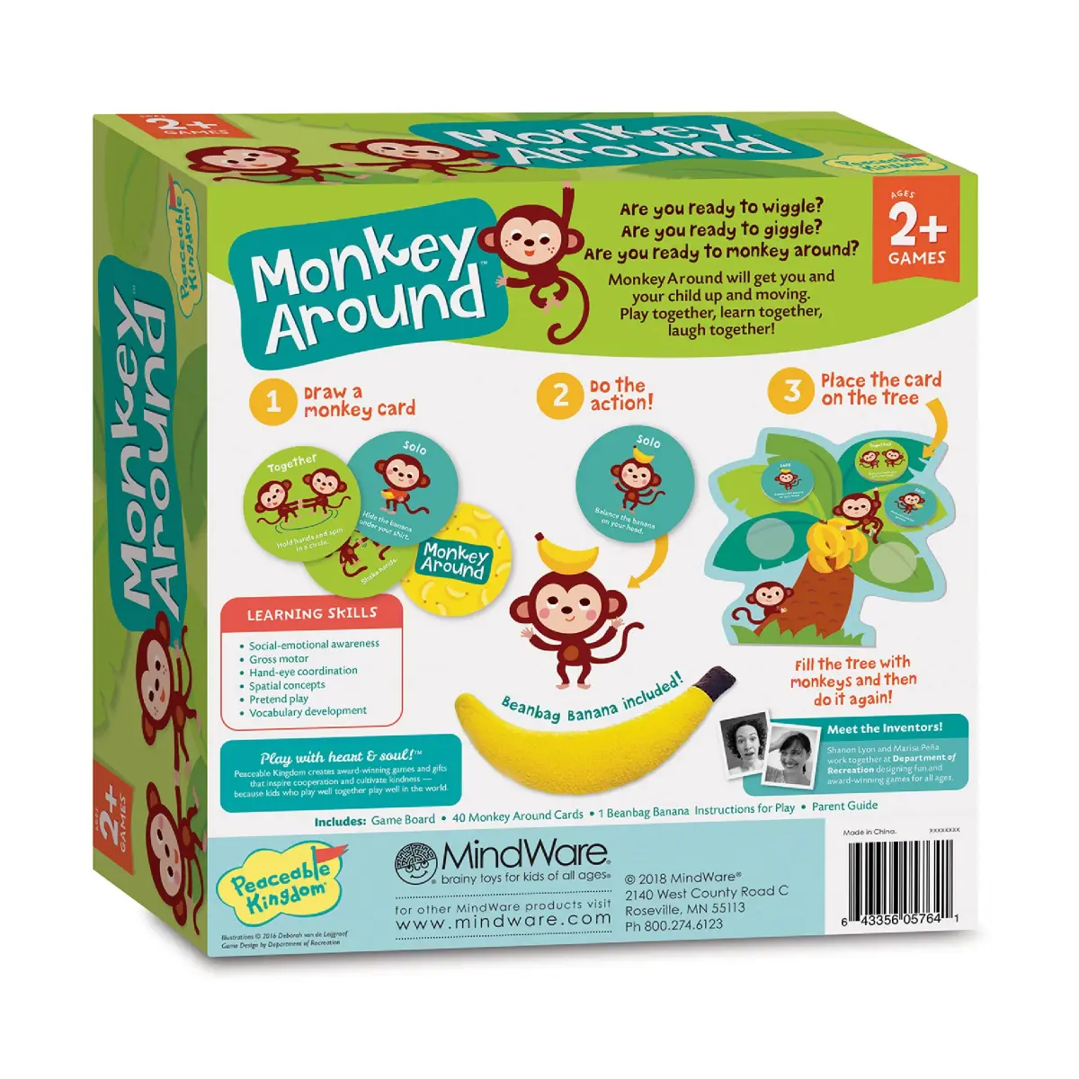 Peaceable Kingdom Monkey Around First Game for Toddlers Interactive Play with Parent Ages 2+ | Gross Motor Skill Development - view 7