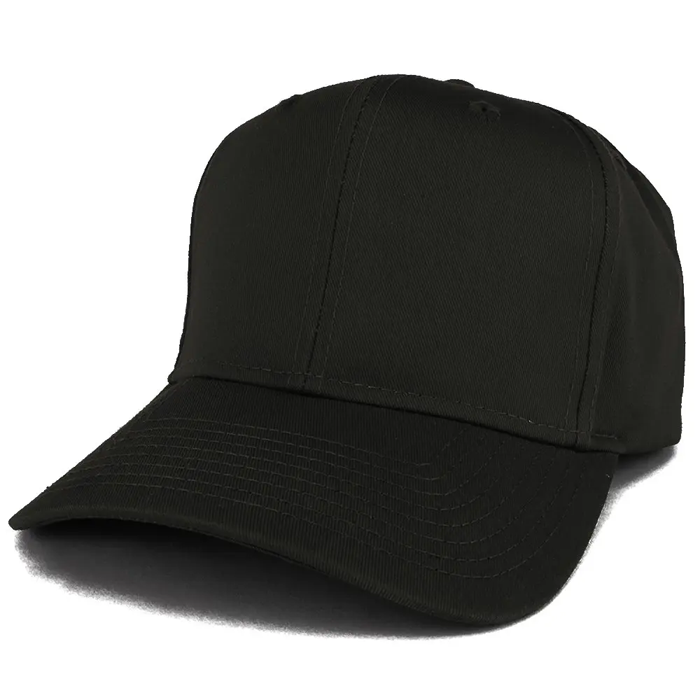Armycrew XXL High Crown Baseball Cap Black | Adjustable Snapback for Big Heads - main product image