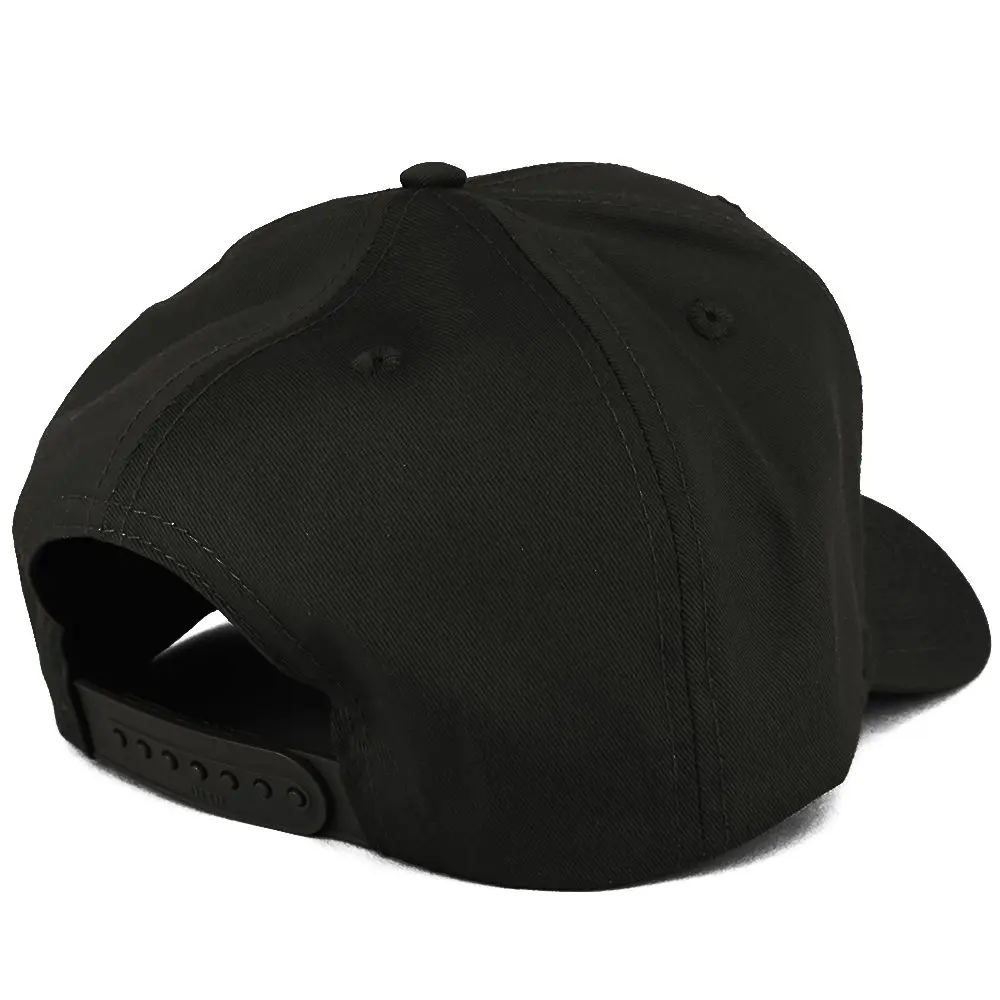 Armycrew XXL High Crown Baseball Cap Black | Adjustable Snapback for Big Heads - view 3