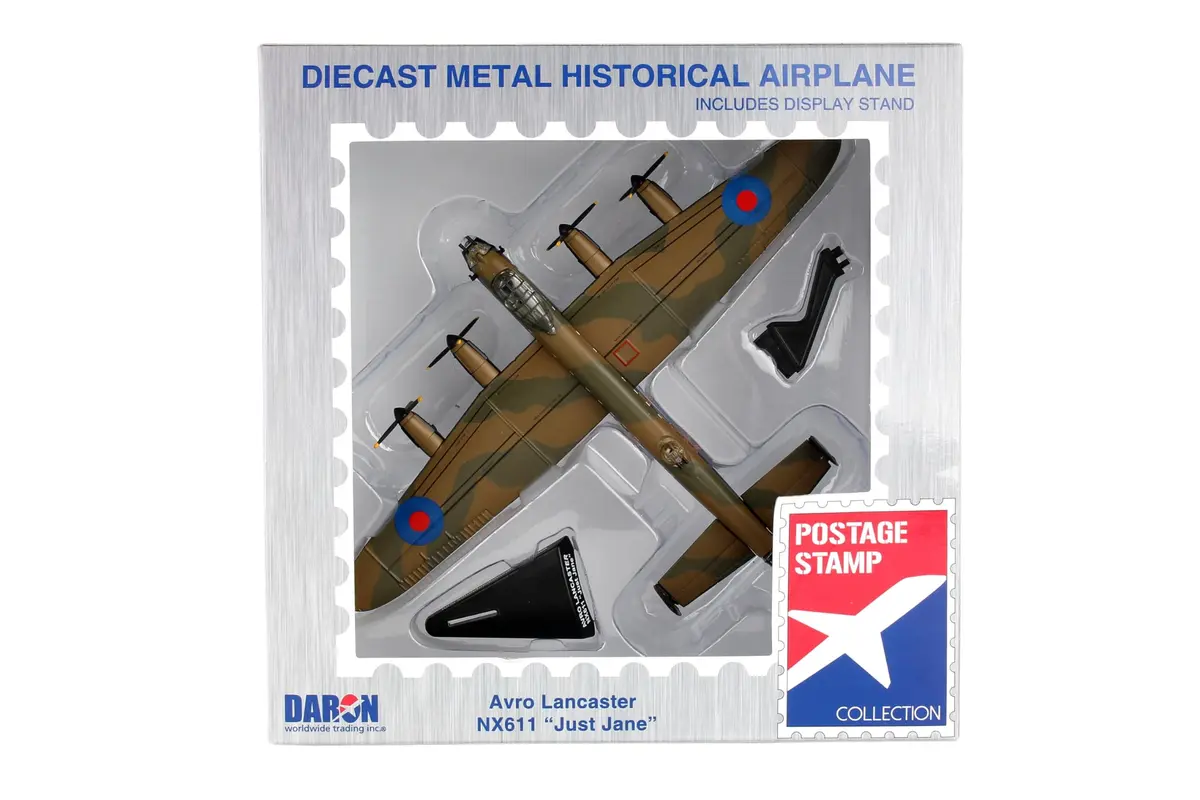 Postage Stamp RAF Lancaster 1/150 Just Jane Airplane Model | Diecast Military Aircraft for Collectors - view 5