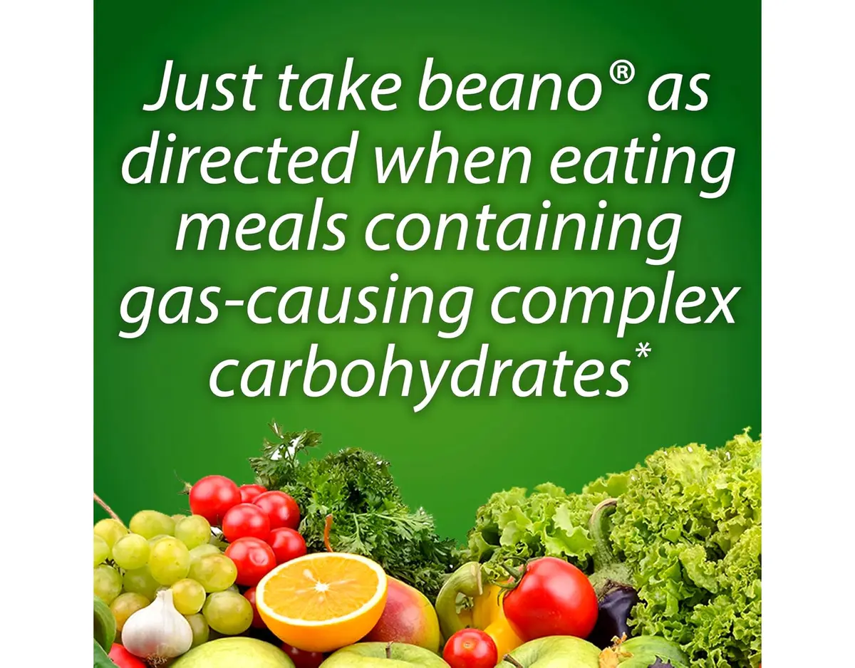 Beano Gas Relief Tablets 100 Count (45 g) | Digestive Enzyme Supplement for Gas and Bloating - view 6