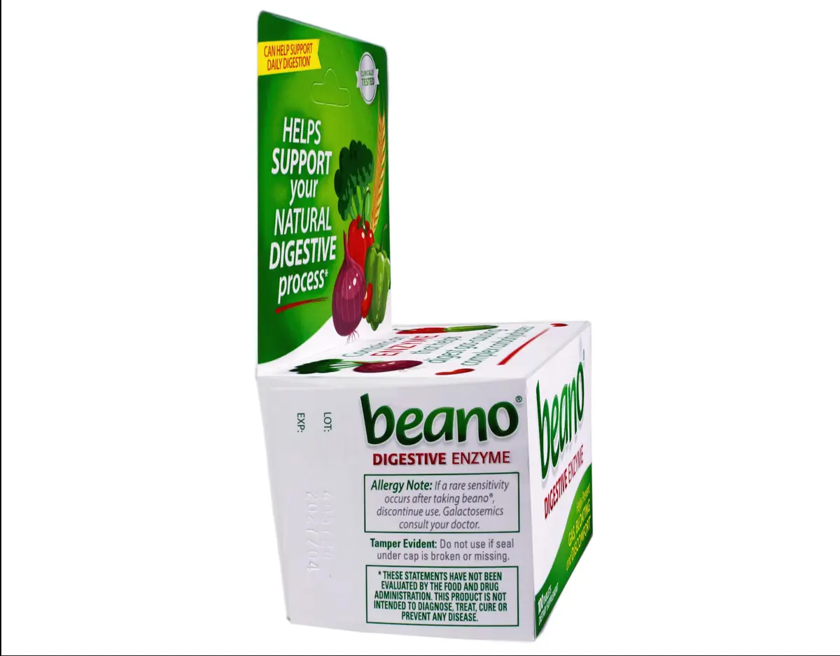Beano Gas Relief Tablets 100 Count (45 g) | Digestive Enzyme Supplement for Gas and Bloating - view 2