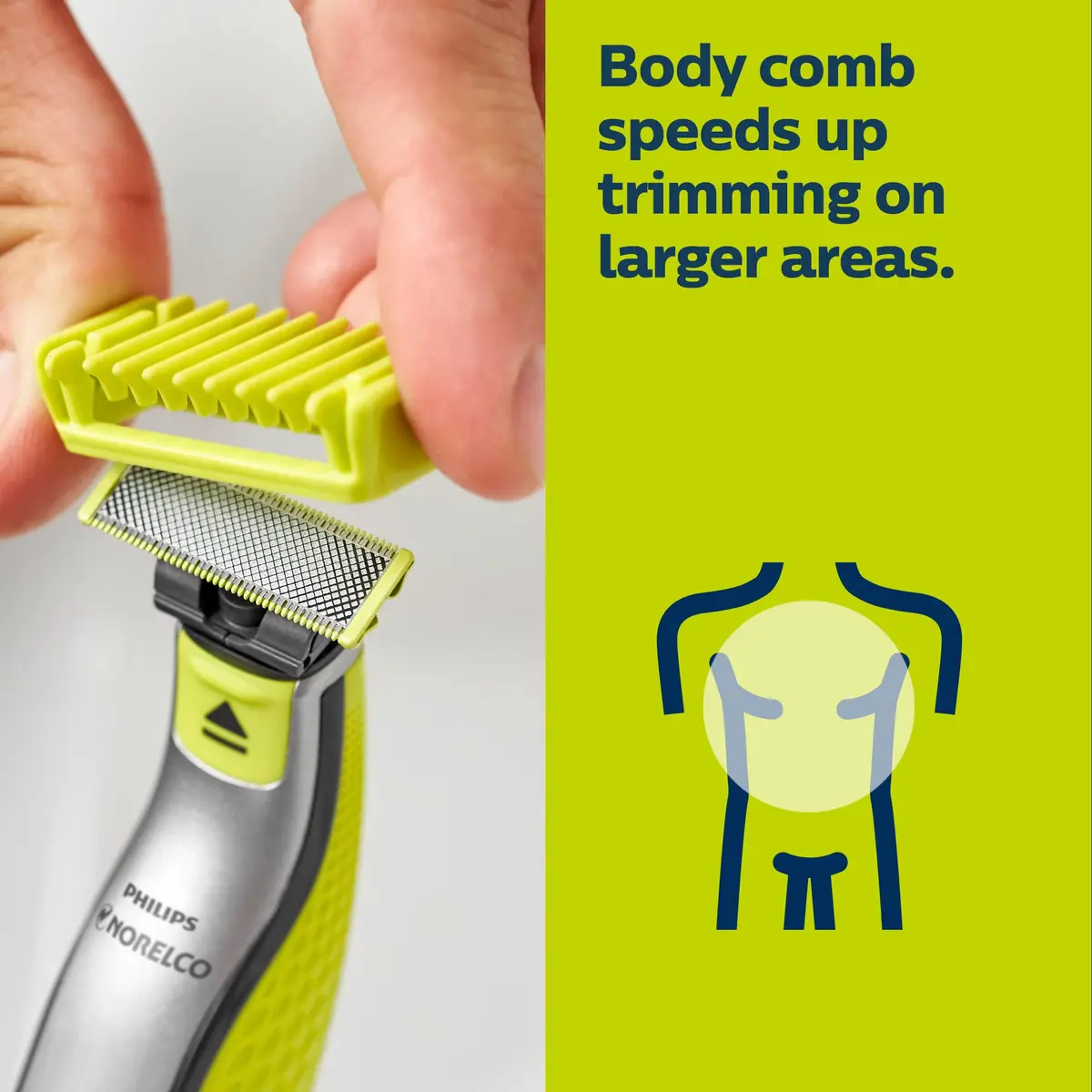 Philips Norelco OneBlade 360 Hybrid Face + Body Trimmer and Shaver | Trim, Edge & Shave Face & Body - view 5