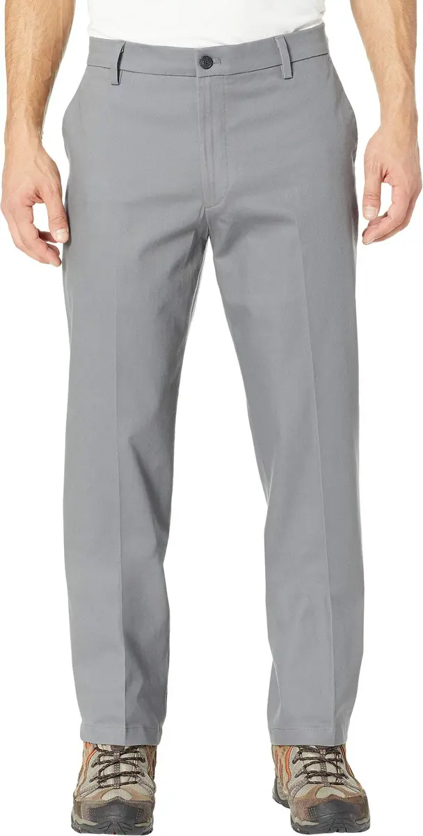 DOCKERS Men's Classic Fit Signature Khaki Lux Cotton Stretch Pants 34W x 29L | All-Day Comfort & Wrinkle-Free Performance - main product image