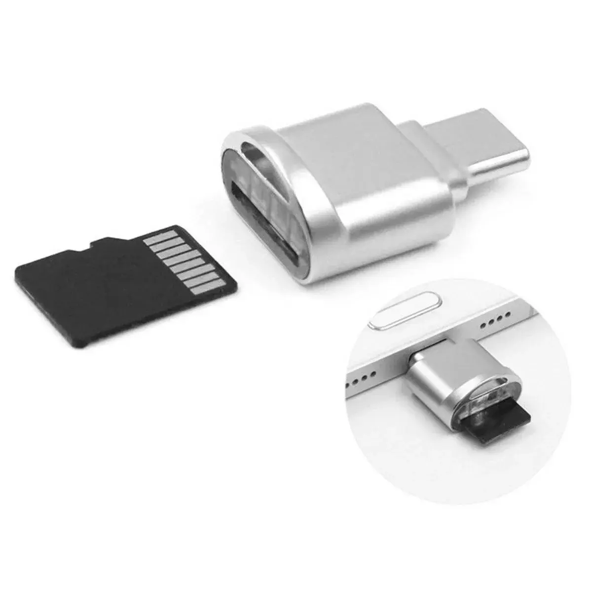 cablecc USB 2.0 Type C to Micro SD Card Reader Adapter (2-Pack) | 480Mbps Data Transfer - view 8