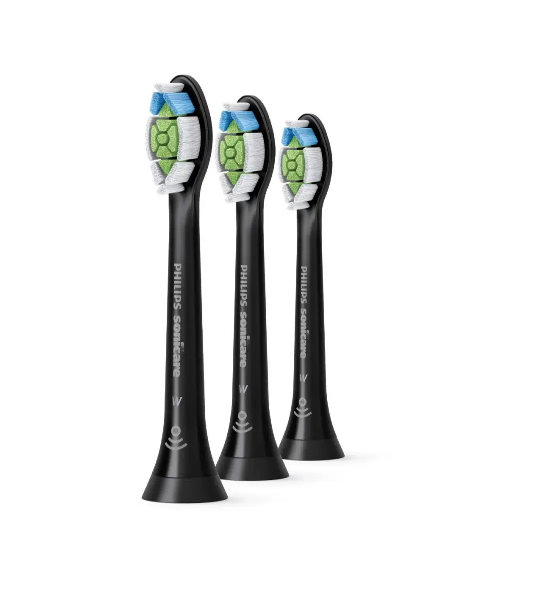 Philips Sonicare W DiamondClean Brush Heads Black 3-Pack | Clinically Tested Whitening & Plaque Removal - main product image