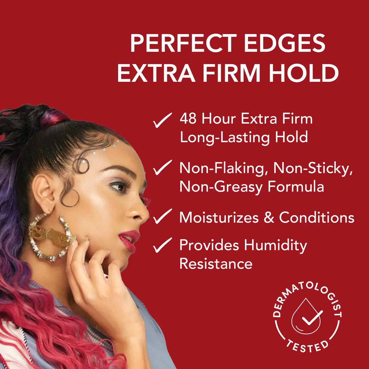 Creme of Nature Argan Oil of Morocco Perfect Edges Extra Firm Hold, 2.25 oz | Long-lasting edge control with organic argan oil - view 4