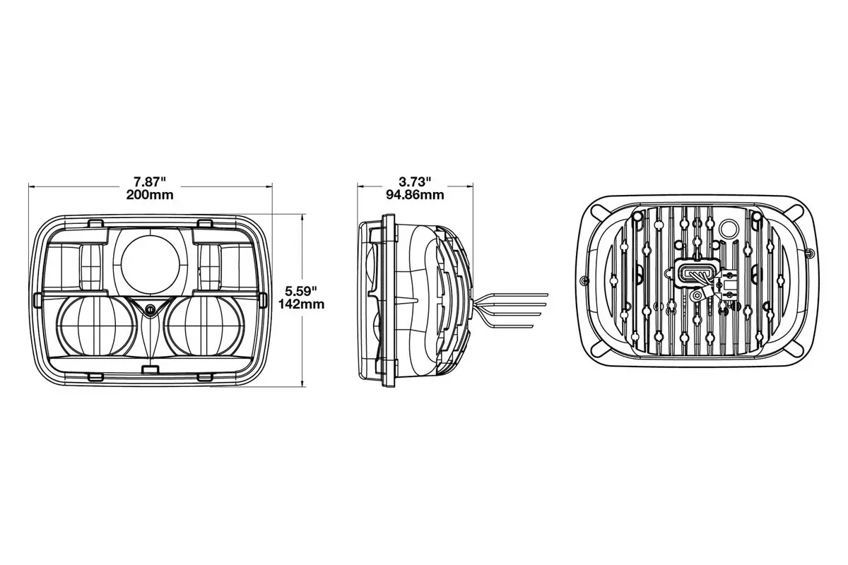 J.W. SPEAKER 8910-Ev2 12/24V Dot/Ece Rht HTD Black | Automotive Headlight Assembly - view 6