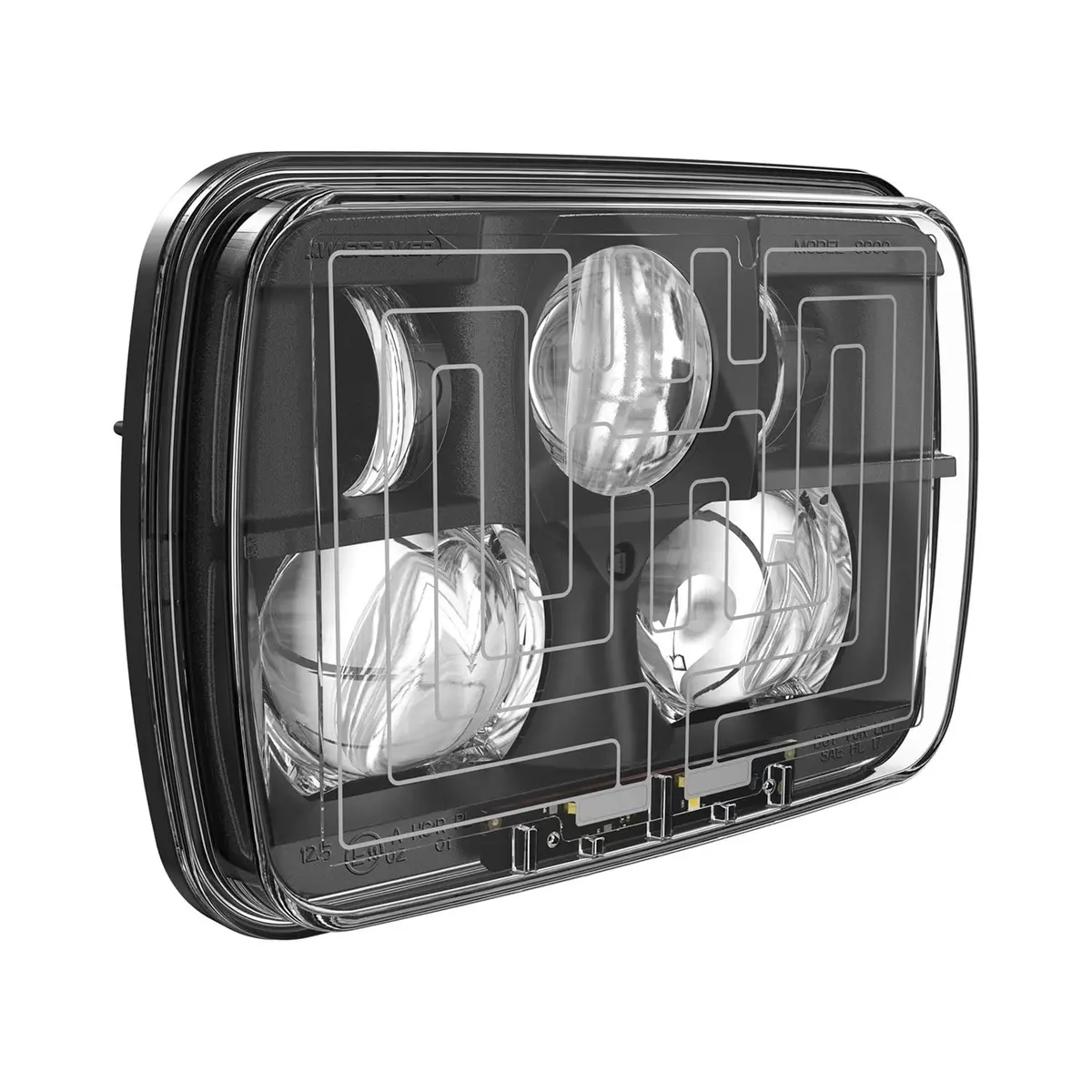J.W. SPEAKER 8910-Ev2 12/24V Dot/Ece Rht HTD Black | Automotive Headlight Assembly - main product image