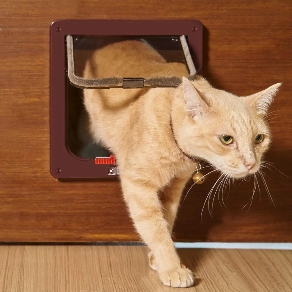 Sailnovo Large Cat Door Flap 9.25" x 9.84" | 4-Way Locking, Weatherproof ABS, Quiet (70-120c) - view 3