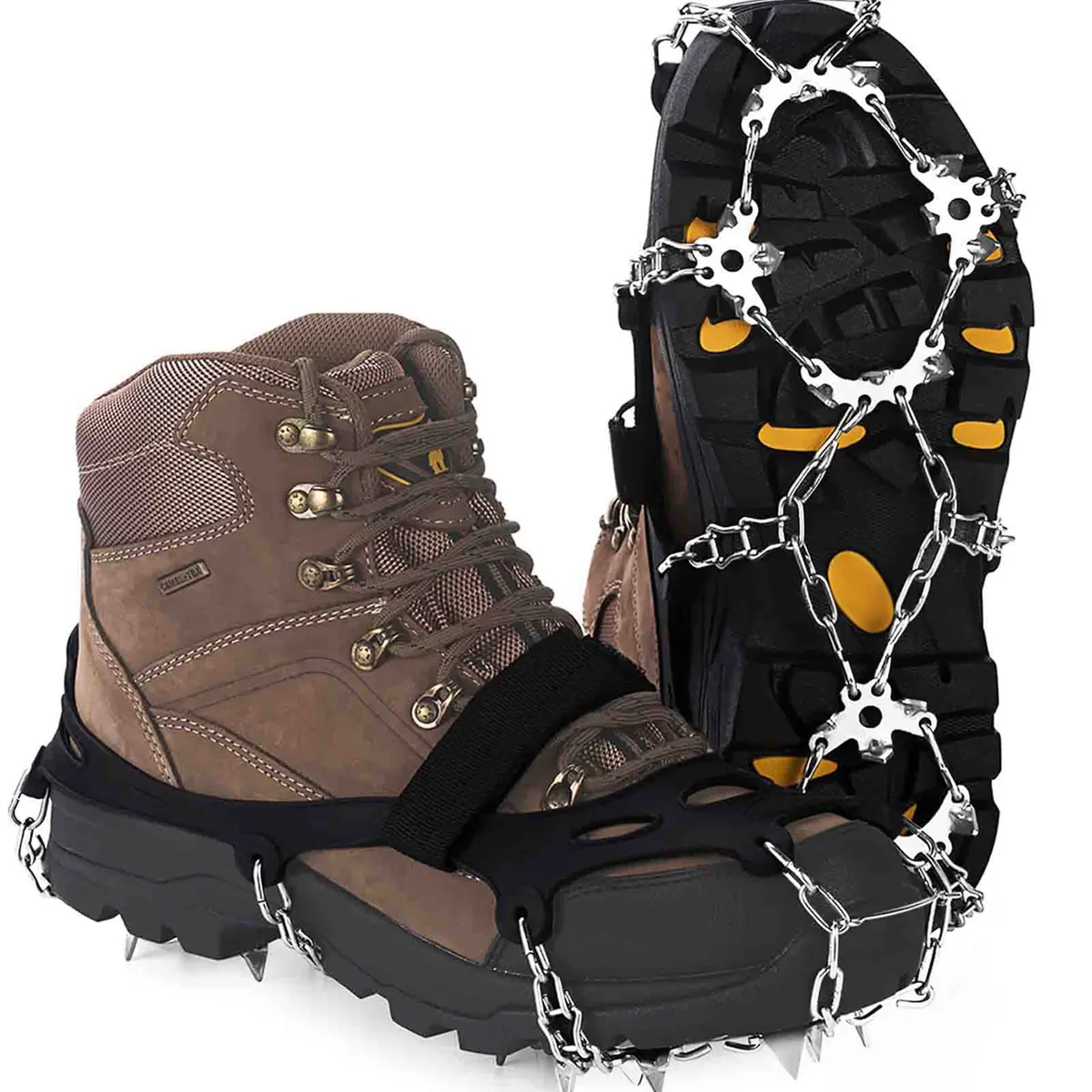 EnergeticSky Traction Cleat - Stainless Steel Spikes & Silicone, All-Season Ice & Snow Ground Grip, Unisex (Large) - main product image