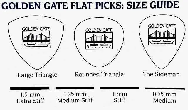 Golden Gate MP-14 Deluxe Tortoise Style Flat Pick - Sideman - Dozen | Heavy Tortoise Pick for Mandolin & Guitar - view 3