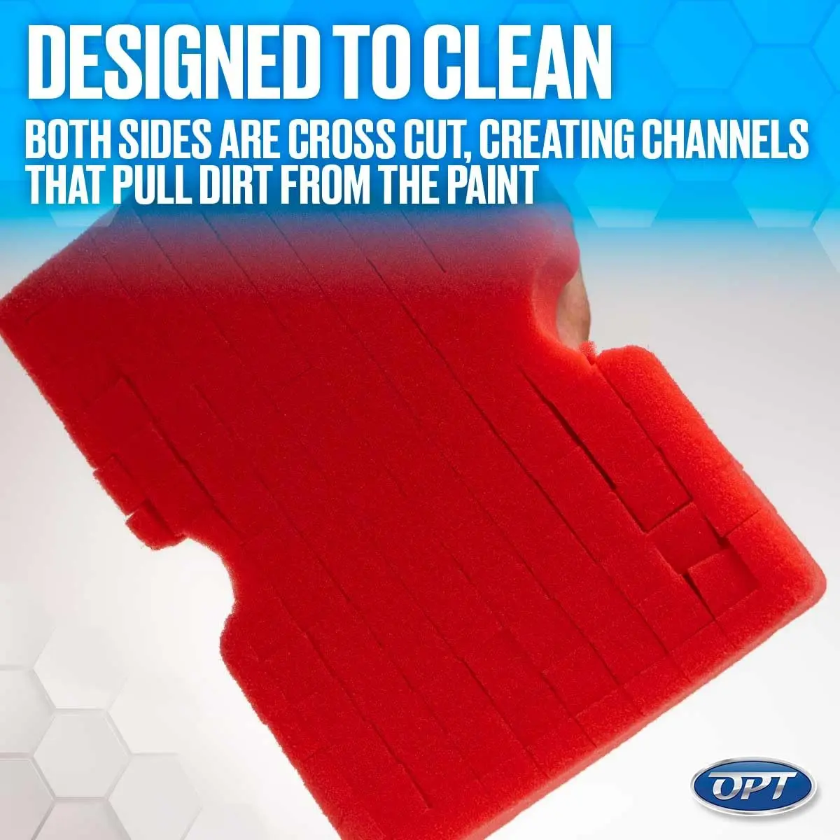 Optimum Big Red Sponge – The Original Made in USA Crosscut Rinseless Sponge - Safe for All Paint Types, Use for No Rinse Vehicle Wash and Car Wash Soap - view 4