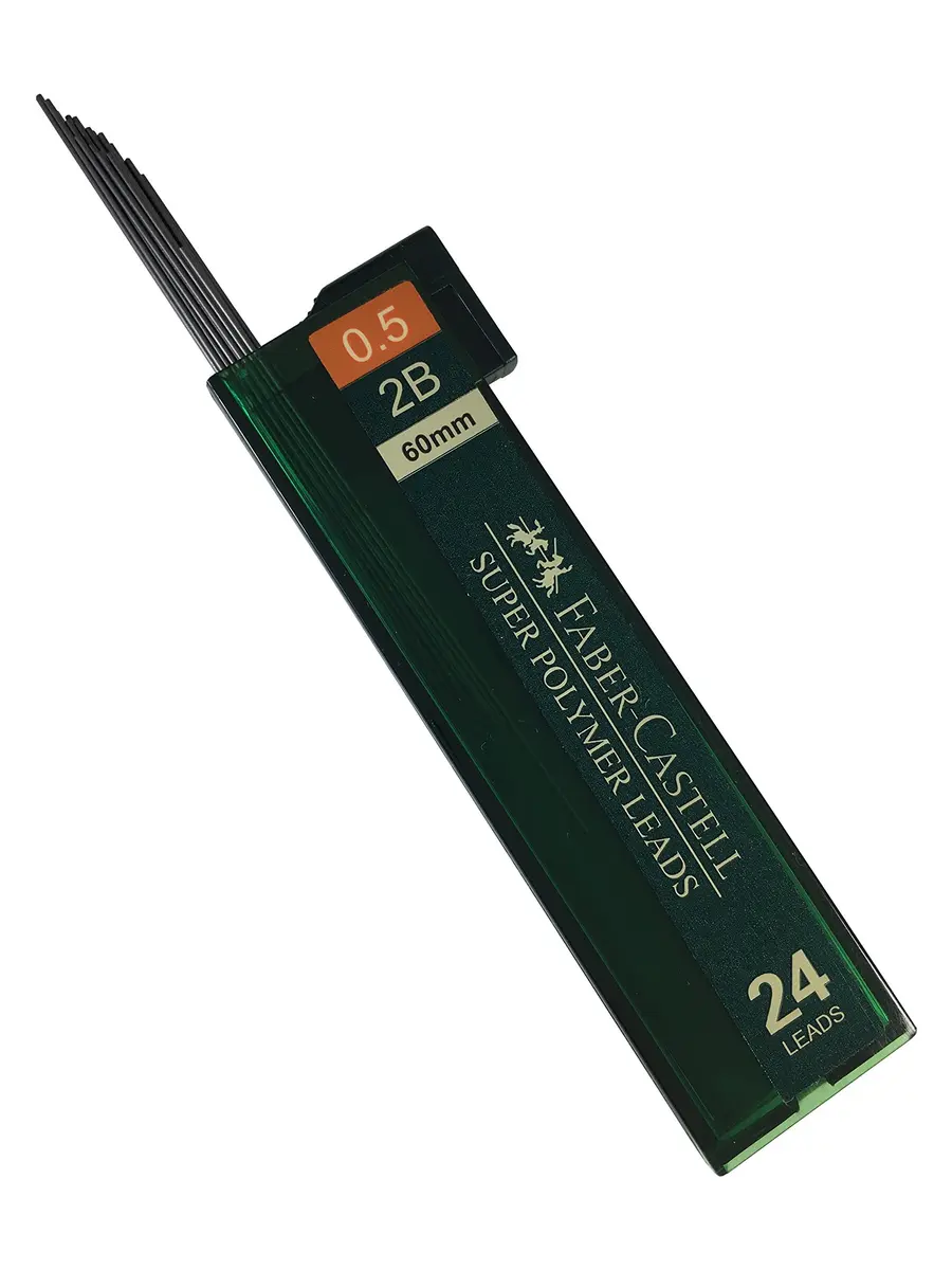 Faber-Castell 0.5mm 2B Mechanical Pencil Refills | 96 Leads in 4 Tubes, Compatible with 0.5mm Pencils - view 3