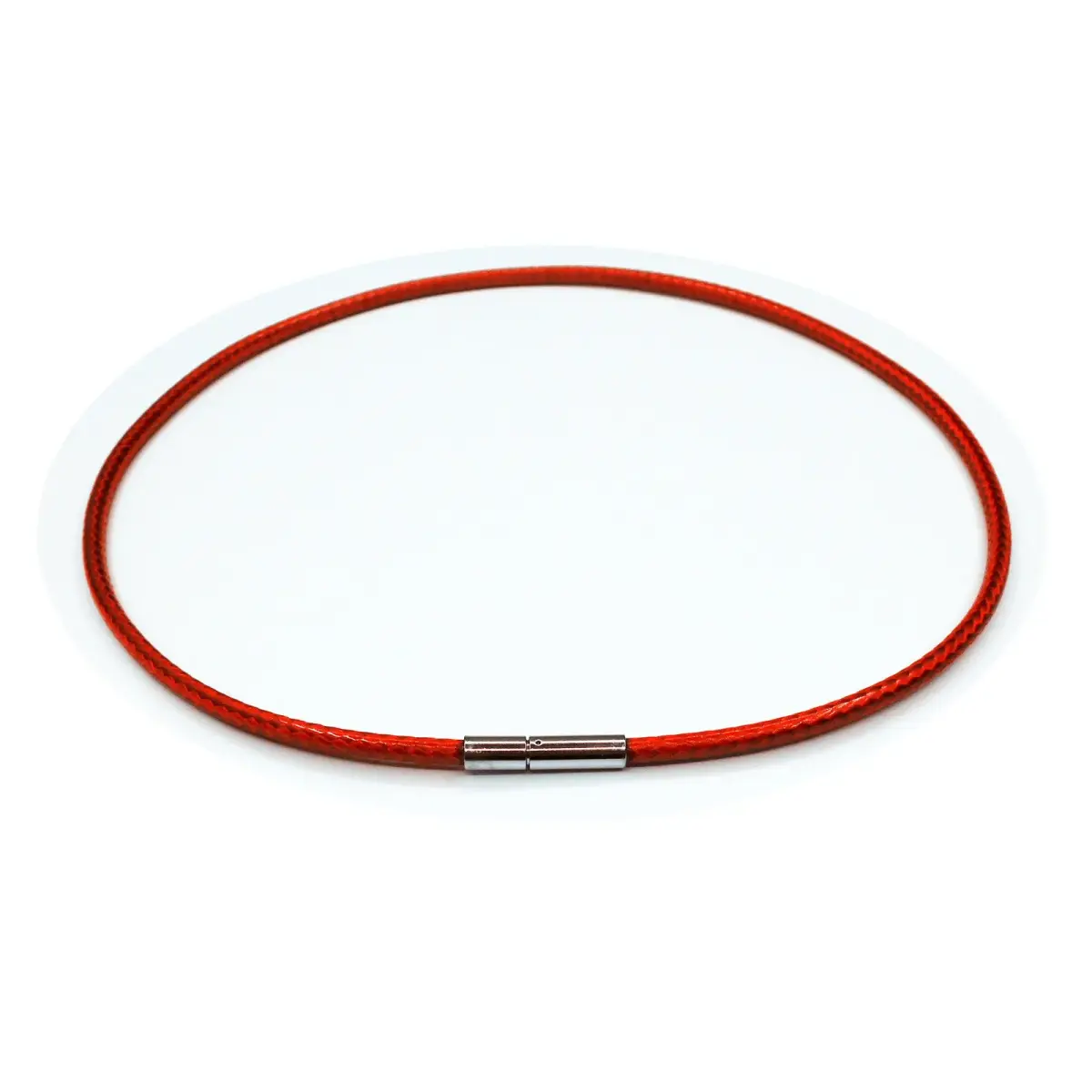 Glory Qin 3mm Red Leather Cord Necklace with Stainless Steel Buckle 0.07 cm (0.03 Inch) | Jewelry Making Chains - main product image