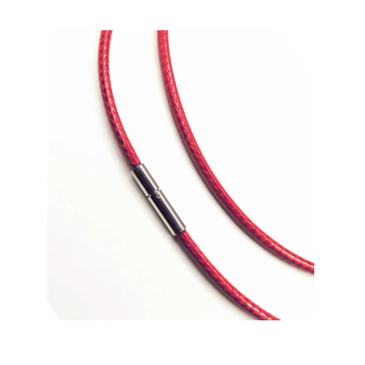 Glory Qin 3mm Red Leather Cord Necklace with Stainless Steel Buckle 0.07 cm (0.03 Inch) | Jewelry Making Chains - view 2