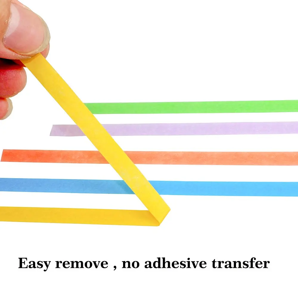 JINBING Blue Washi Masking Tape Set 6 Rolls, 25m (82ft) Each | DIY Nail Art & Craft Tape - view 4