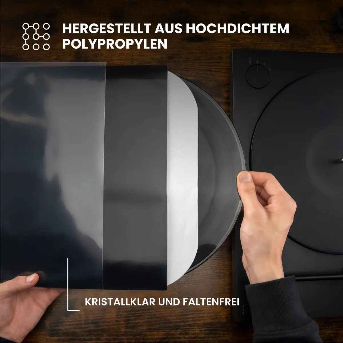 Big Fudge 12" Vinyl Record Outer Sleeves 50 Pack | Crystal Clear Polypropylene LP Album Protection - view 4