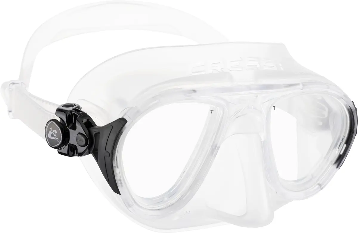 Cressi Calibro Low Volume Dive Mask, Clear/Black | Fog-Stop System & Wide Field - main product image