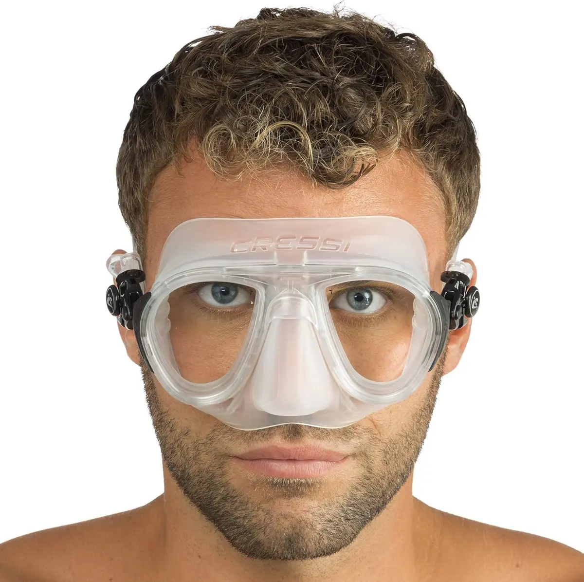 Cressi Calibro Low Volume Dive Mask, Clear/Black | Fog-Stop System & Wide Field - view 7