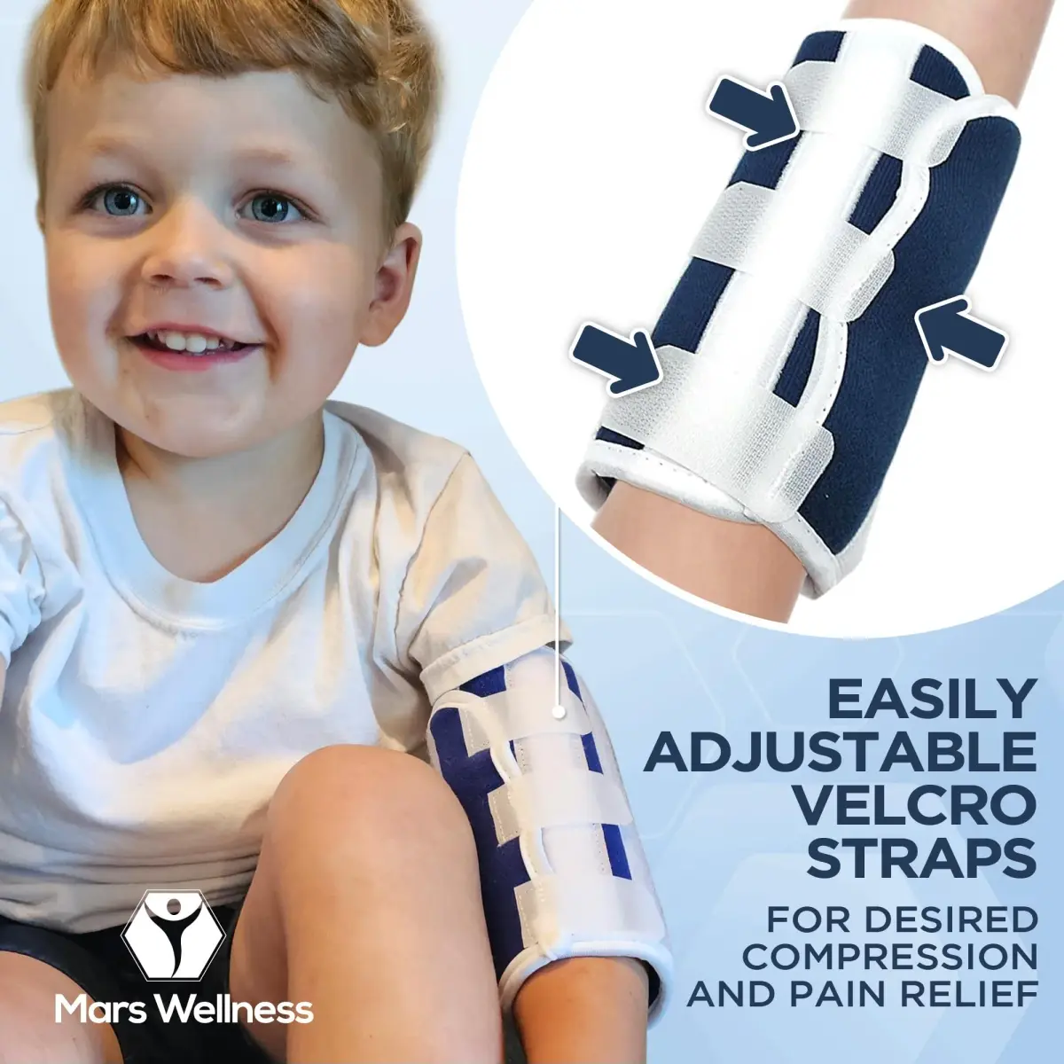 MARS WELLNESS Pediatric Elbow Immobilizer Splint | Toddler/Kids Arm Restraint - 1 Count - view 3