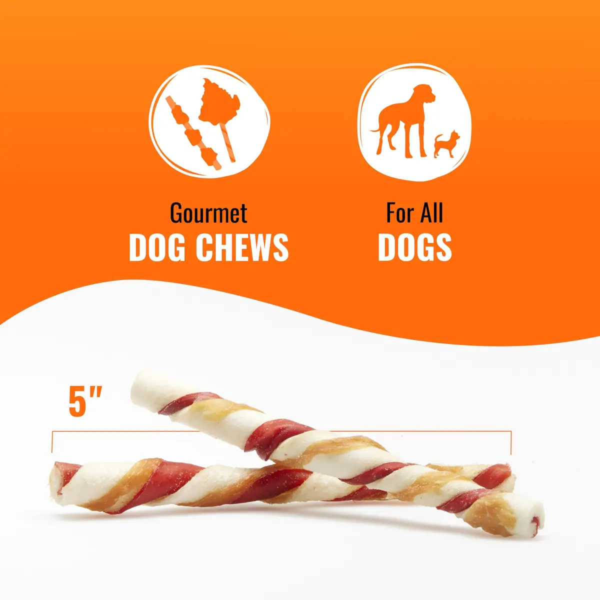 Good 'n' Fun Twists Long-Lasting Dog Treats 5.4 oz (7 Pack) | Real Protein & Tartar Control - view 3