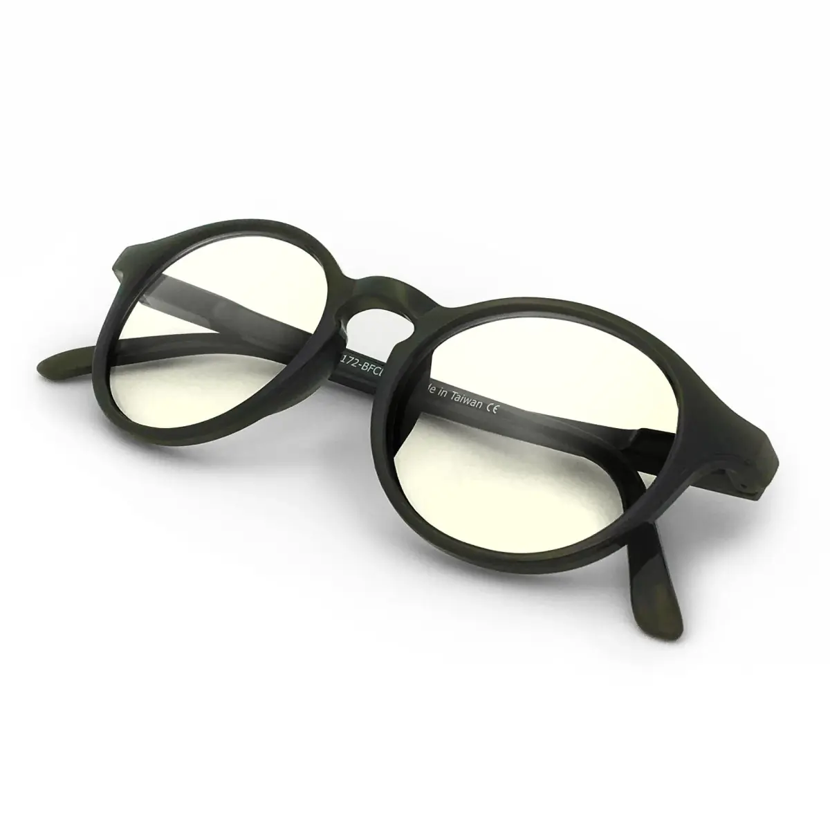 J+S Mana Round Black Blue Light Blocking Glasses with LCD Lens - Medium Fit - main product image