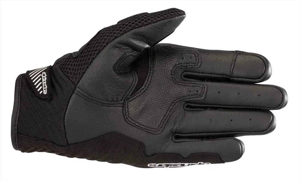 Alpinestars SMX 1 Air V2 Motorcycle Gloves Medium Black/White | CE Certified Protection for Street Riding - view 2