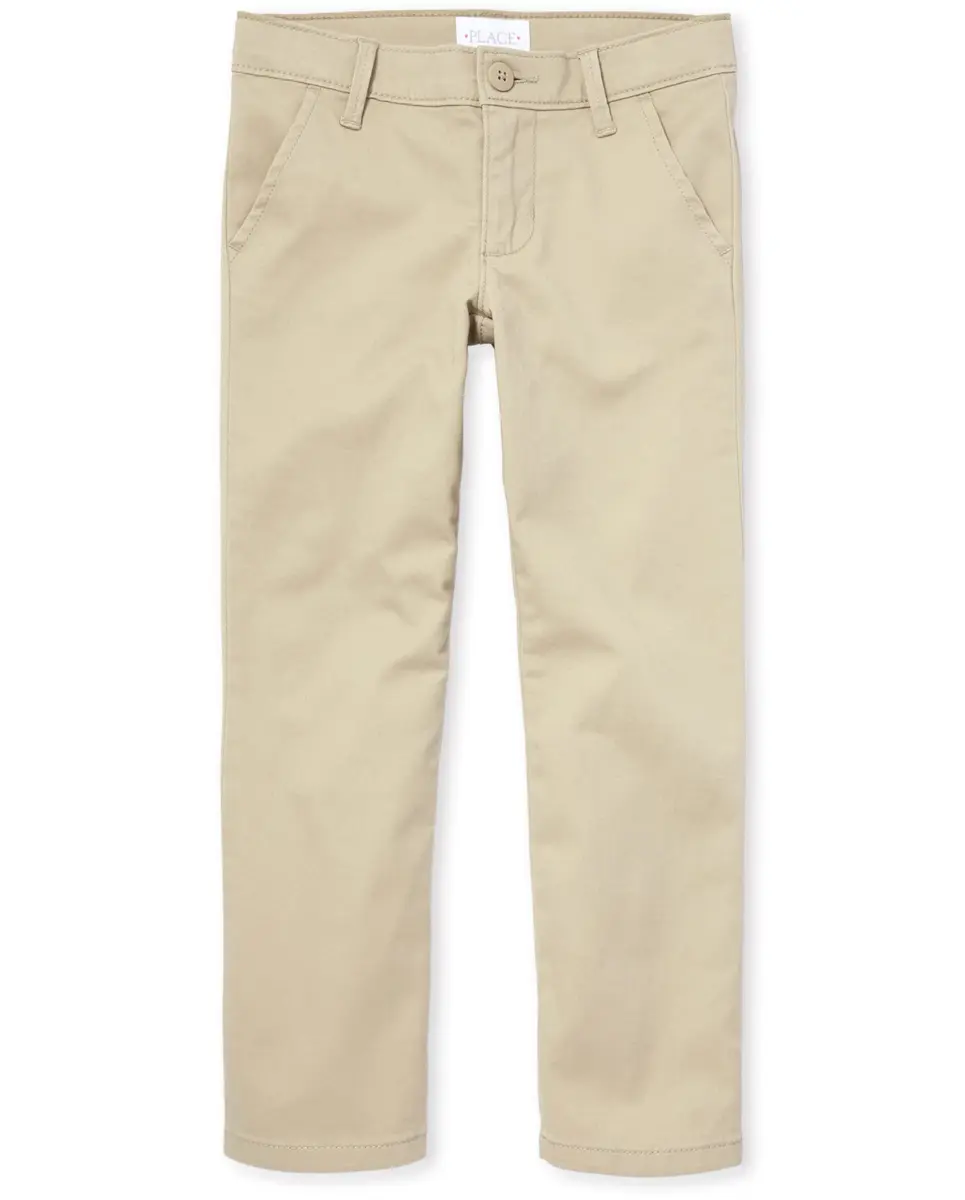 The Children's Place Girls Skinny Chino Pants Sandy Single 6 | Slim Fit, Mid Rise, Stretch Comfort - main product image