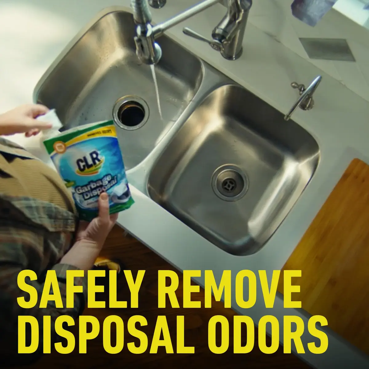 CLR Garbage Disposal Cleaner and Deodorizer Pods, 5 Count | Fresh Scent Weekly Foaming Drain Odor Eliminator - 1 Month Supply - view 3