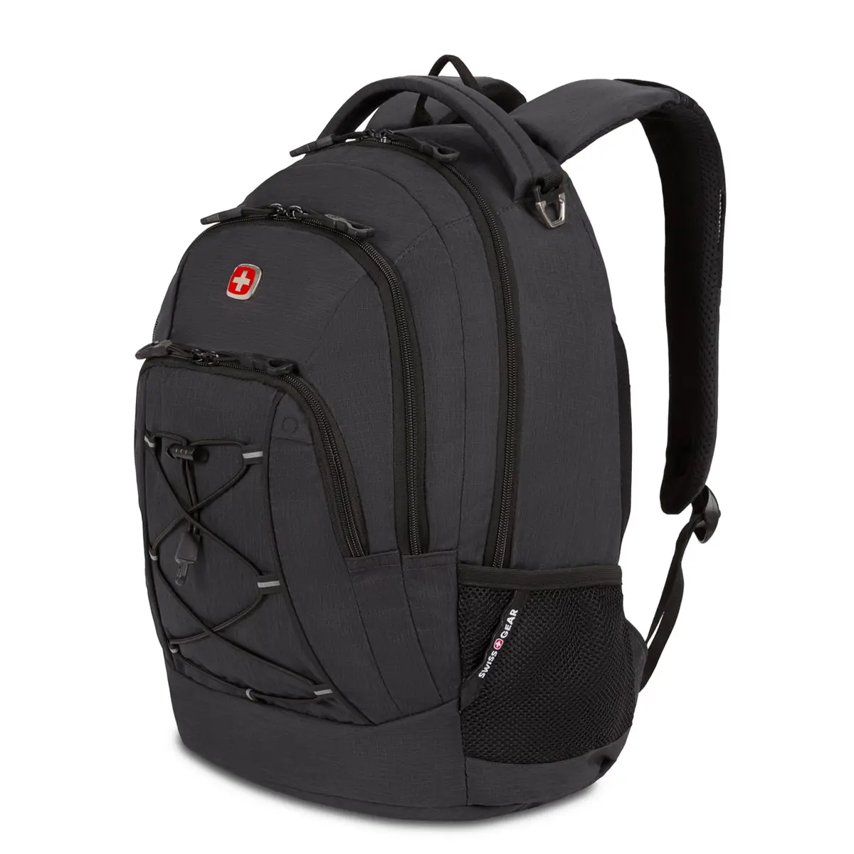 SwissGear Bungee Core Laptop Backpack Fits Most 13-Inch Laptops | Breathable Airflow Back Panel, Reflective Accents, Bungee Cord System - main product image