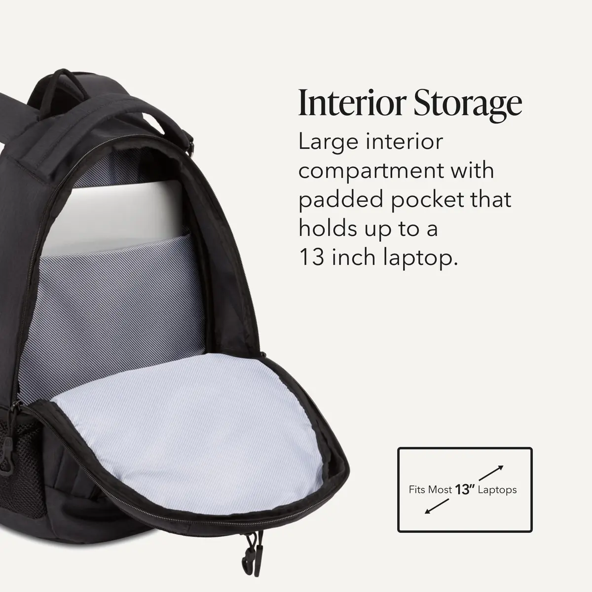 SwissGear Bungee Core Laptop Backpack Fits Most 13-Inch Laptops | Breathable Airflow Back Panel, Reflective Accents, Bungee Cord System - view 4