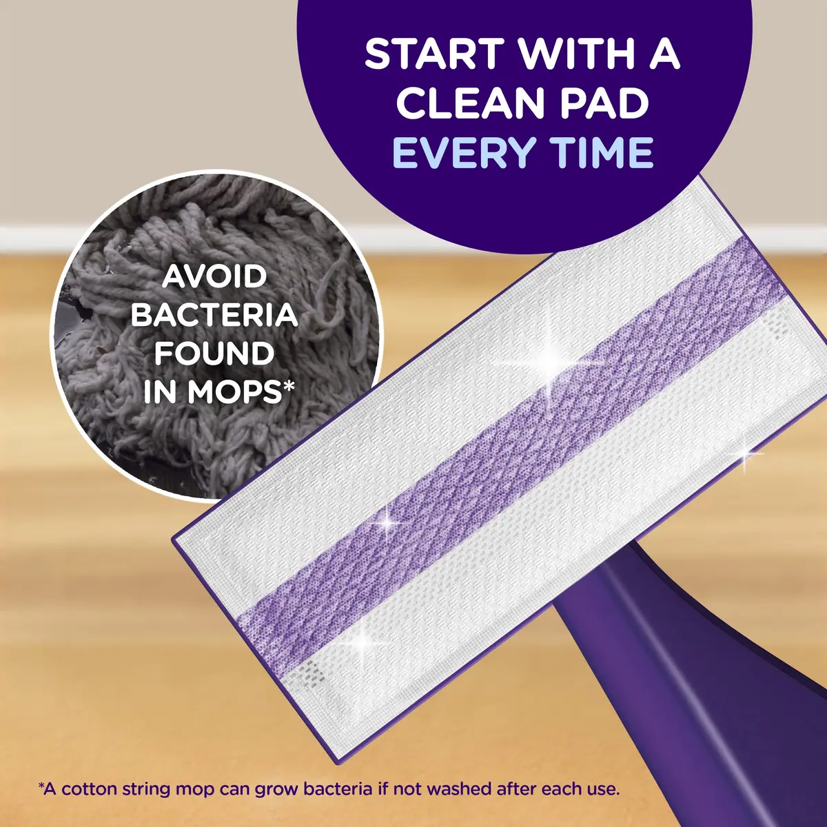 Swiffer WetJet Hardwood Floor Cleaner Spray Mop Pad Refills 15 Count | Absorb + Lock Strip for Finished Floors - view 3