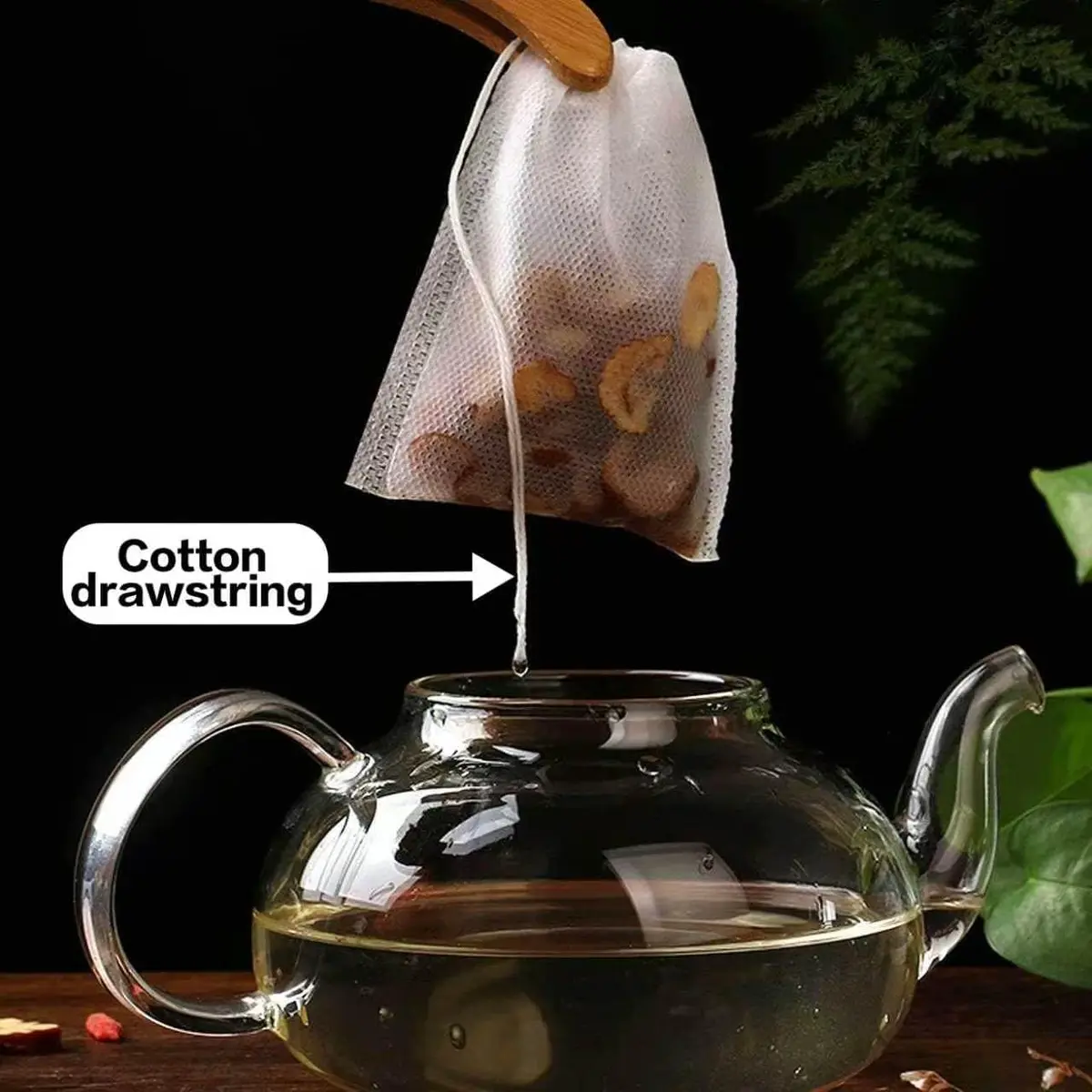 Fenshine 400 Pcs Tea Filter Bags Drawstring Seal | Food-Grade, Portable & Eco-Friendly (70-120 chars) - view 3