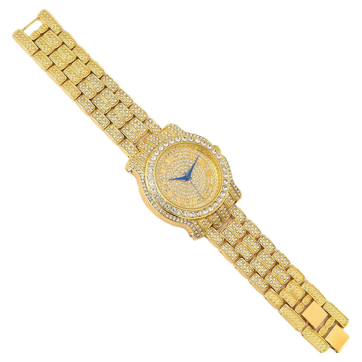 Charles Raymond Gold Watch | Hip Hop Bling Ed Out Men’s Wristwatch with Roman Numerals (8.5" Band) - view 5