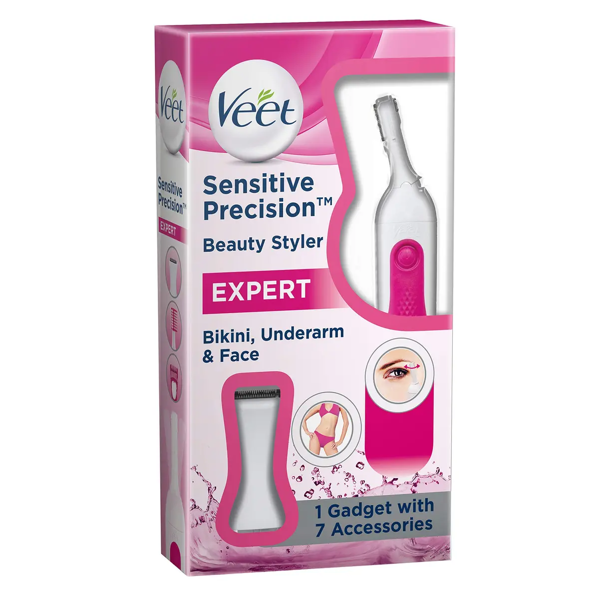 Veet Precision Trimmer White 2 | Gentle Shape & Trim for Face, Bikini & Underarms in India - main product image