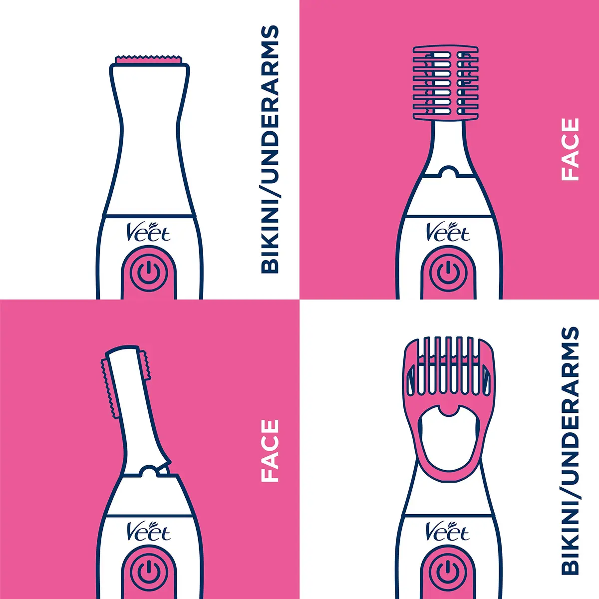 Veet Precision Trimmer White 2 | Gentle Shape & Trim for Face, Bikini & Underarms in India - view 3